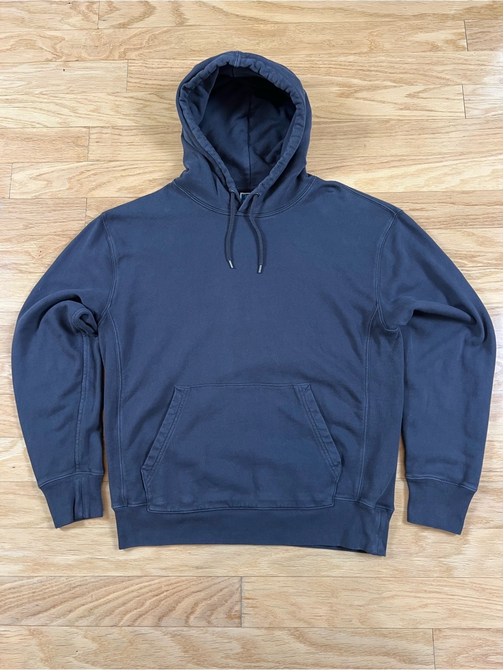 J.Crew Garment-Dyed 100% Cotton French Terry Hoodie Size Medium in Charcoal